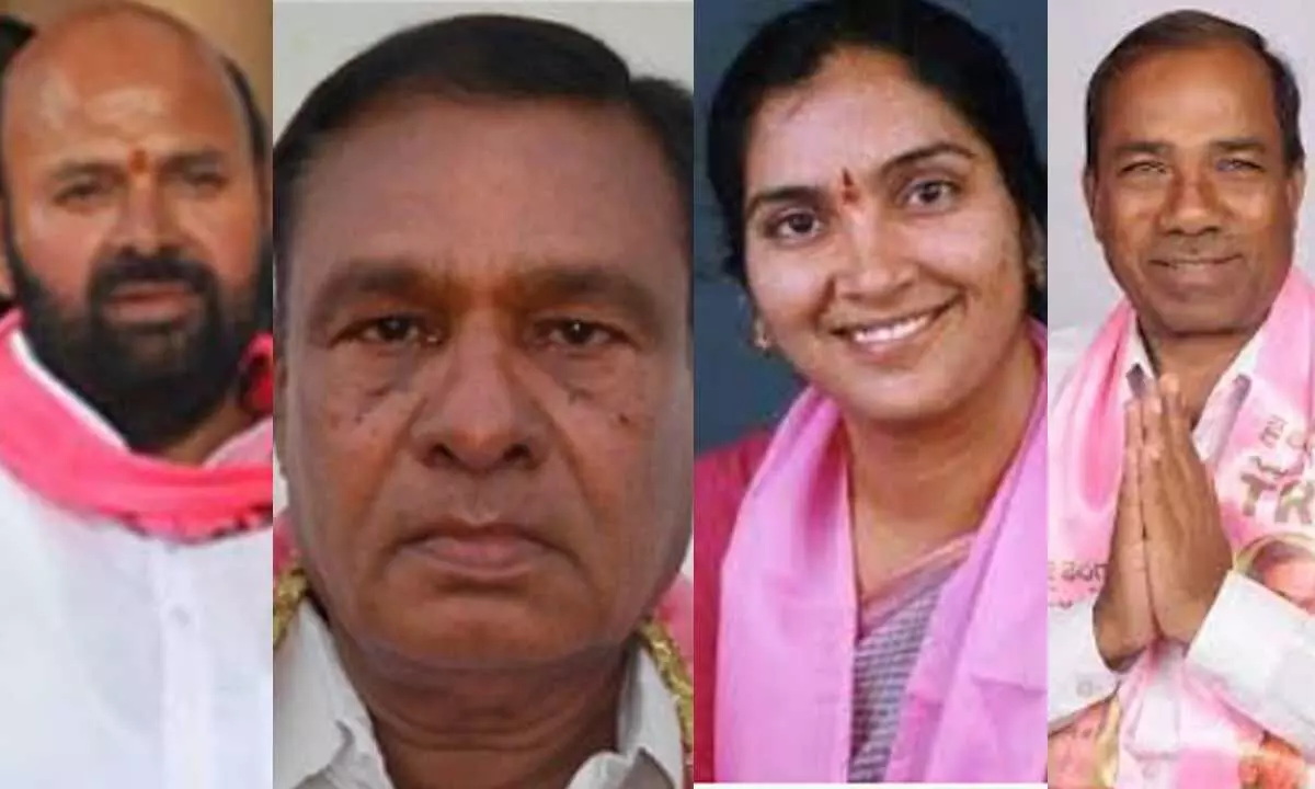 Muthireddy Yadagiri Reddy (Jangaon), Chilumula-Madan Reddy (Narsapur), M Padma Devender Reddy (Medak), Koninty Manik Rao (Zaheerabad)