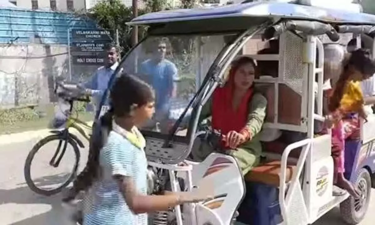 Seema Devi shatters glass ceiling, becomes Jammus first female e-rickshaw driver