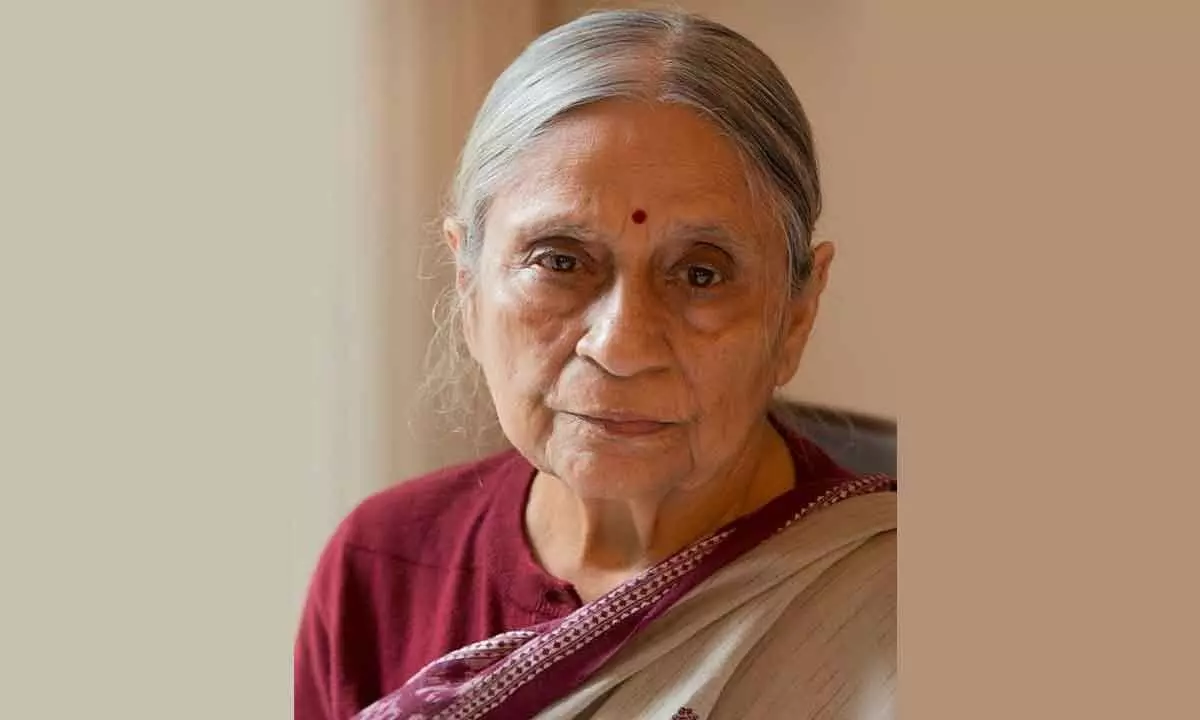 Noted womens rights and micro-finance activist, lawyer and Padma Bhushan recipient Ela Bhatt