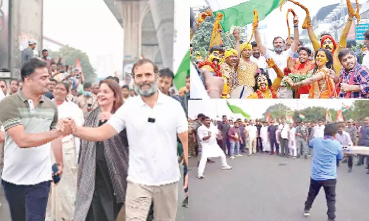 Bharat Jodo Yatra: Rahul turns cynosure of all eyes in Hydbad