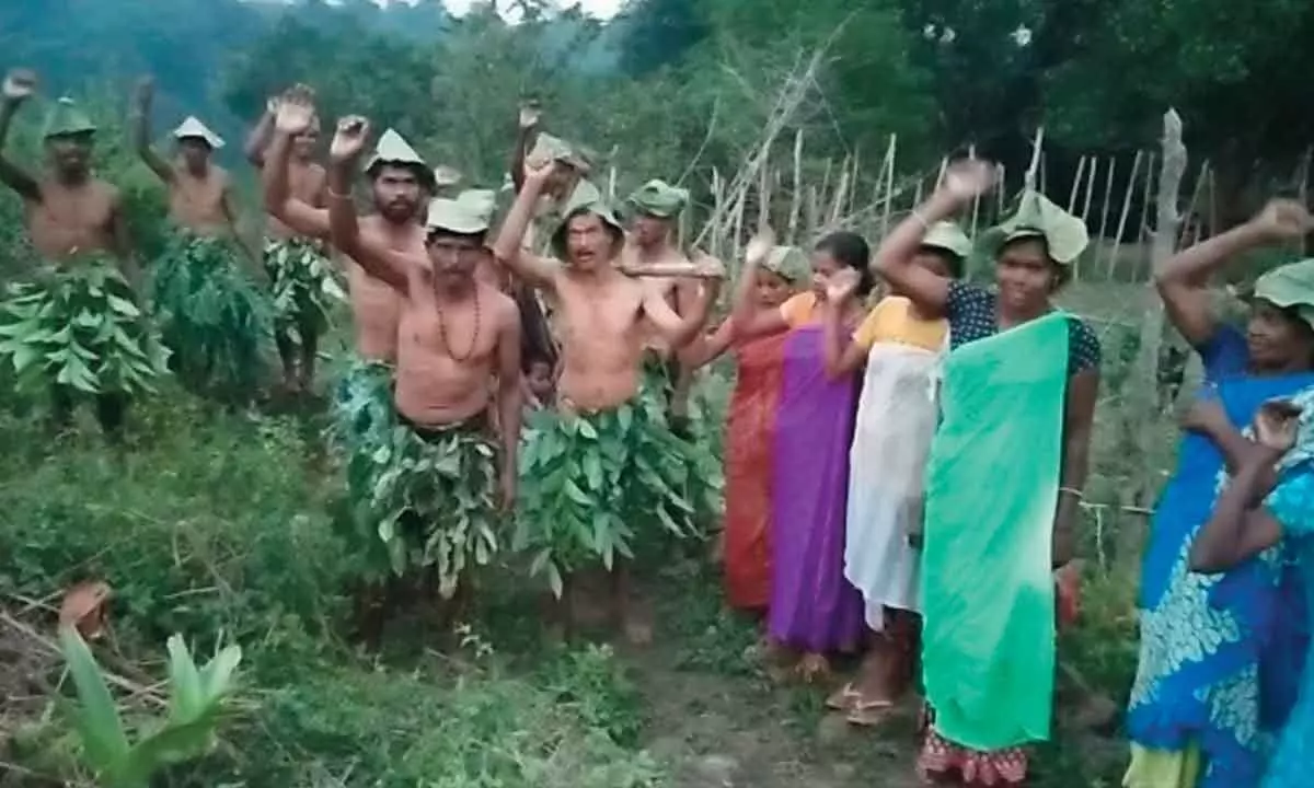 Tribals demand a road to hilltop villages