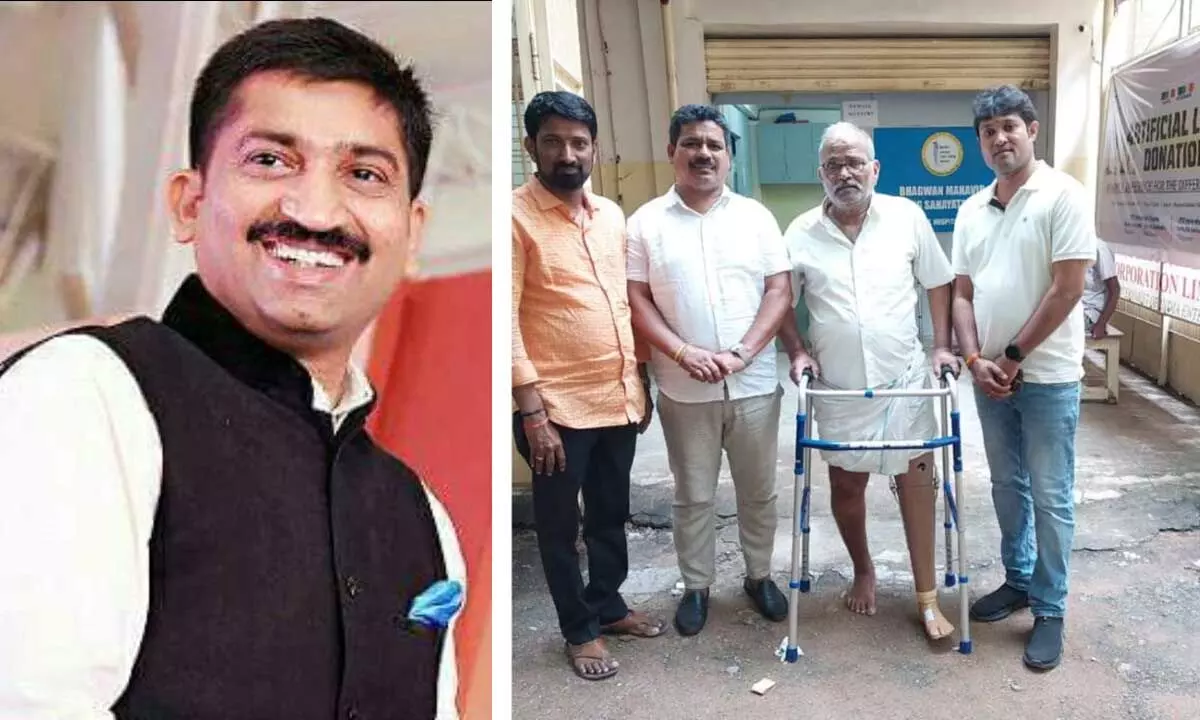IAS officer P Narahari and Alaya Foundation is providing artificial limbs to hundreds of physically challenged persons free of cost