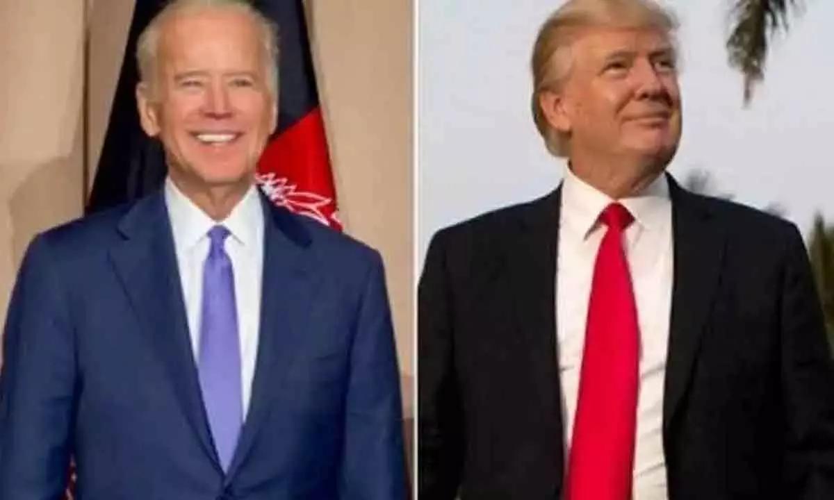 US President Joe Biden and his predecessor Donald Trump