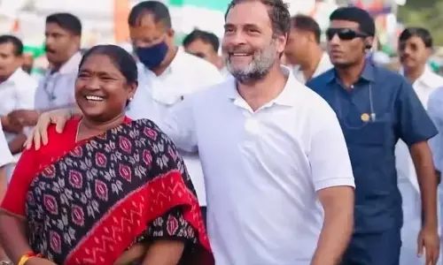 Seethakka and Rahul Gandhi