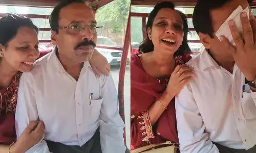 On social media, a trending video of a father sobbing as he delivers his daughter to her new college is going viral.