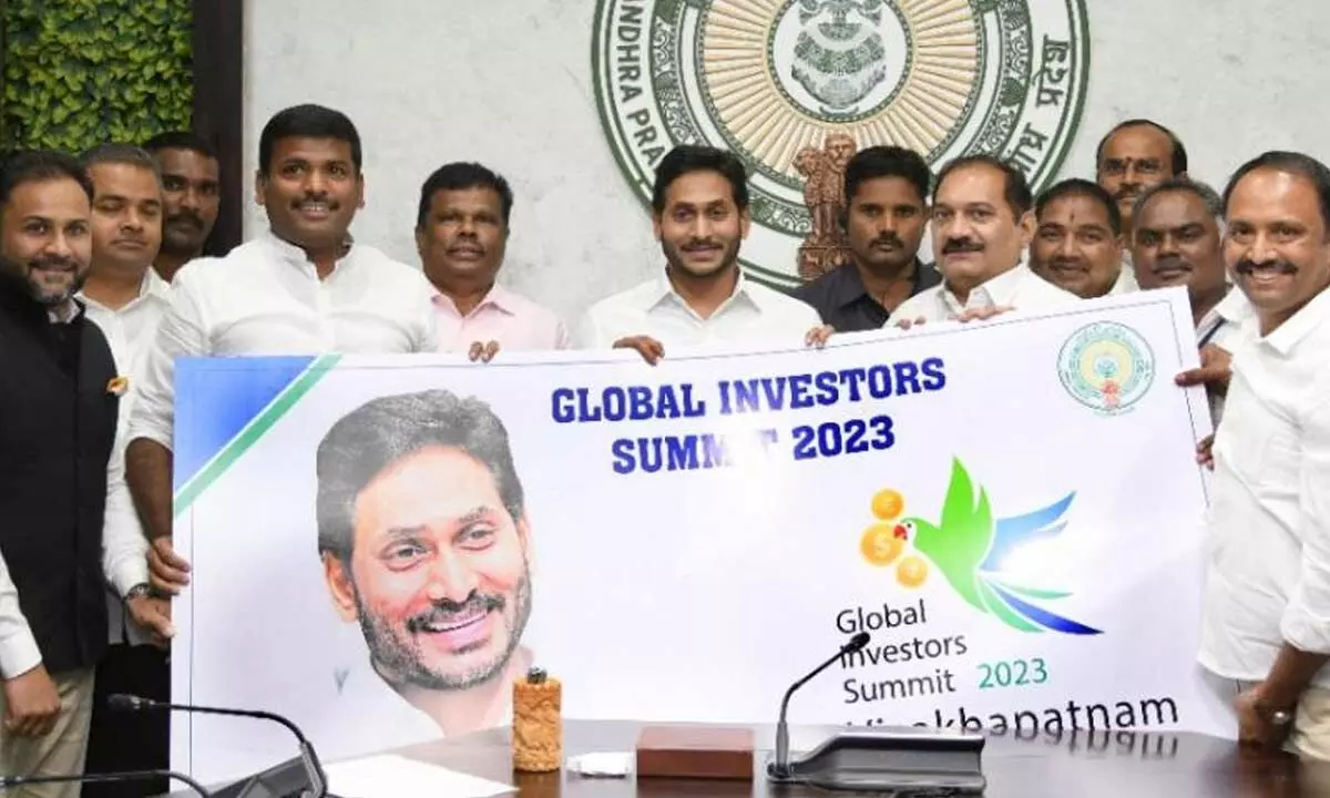 YS Jagan unveils Logo of Global Investors Summit-2023 to be held in March 2023