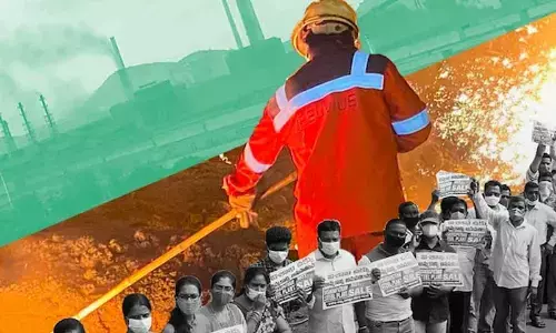 Visakhapatnam steel plant workers protest (File Pic)