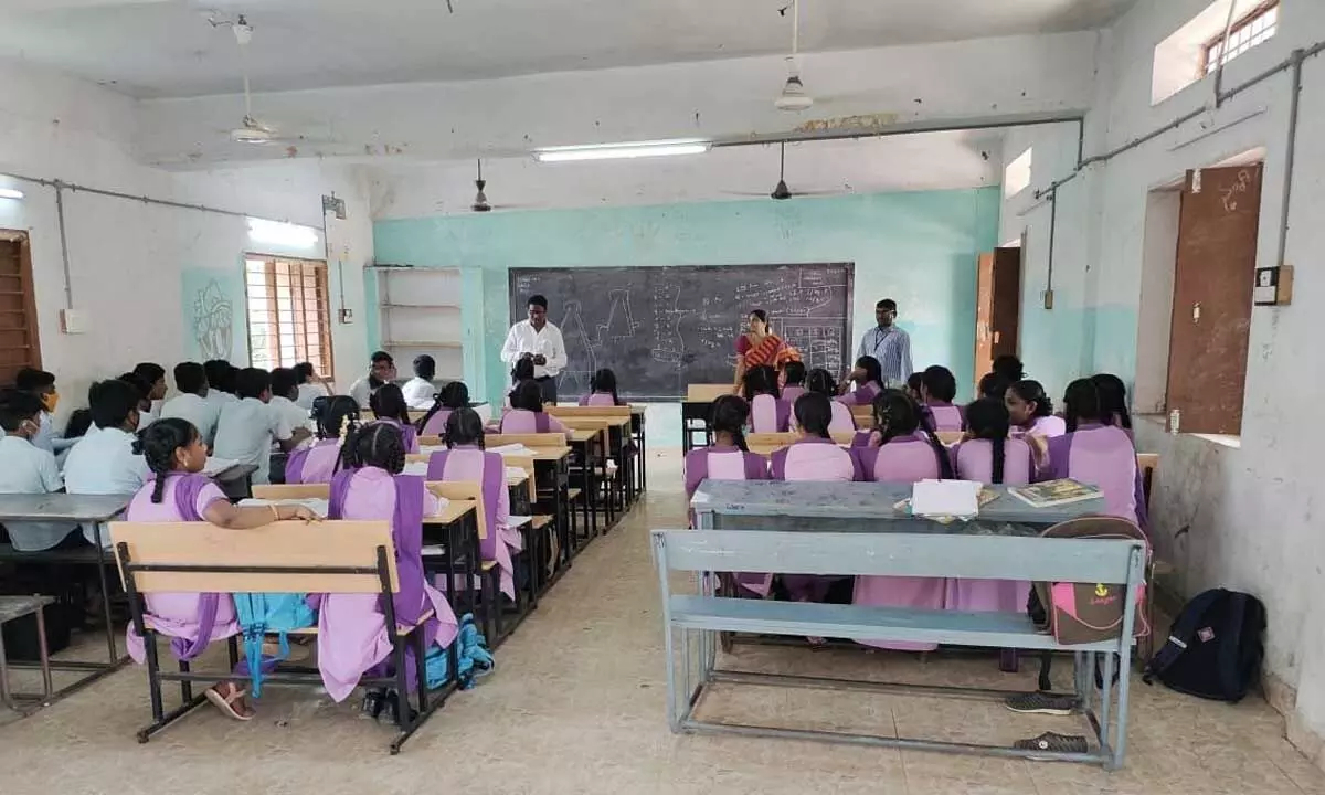 Special classes in progress for VMC school students in Vijayawada