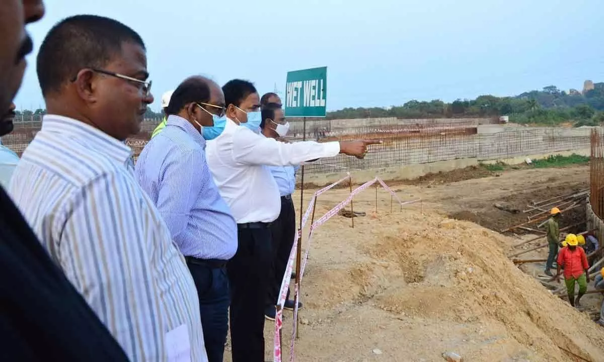 HMWSSB MD inspects STP works