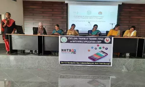 Poshan Abhiyan employees at a meeting in Nalgonda on Thursday