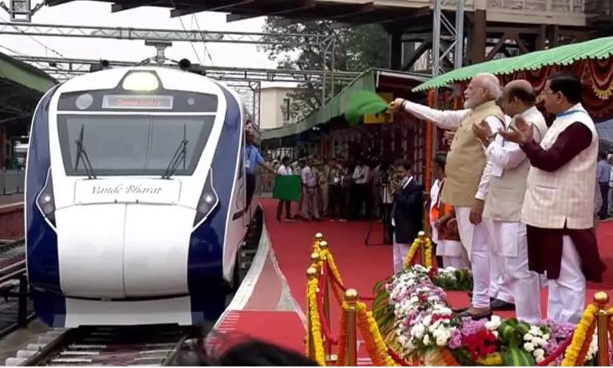 PM flags off south Indias first Vande Bharat Express in Bengaluru