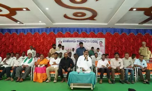 Minister for Panchayat Raj and Rural Development Errabelli Dayakar Rao reviweing the Dalit Bandhu programme at Palakurthy in Jangaon district on Friday