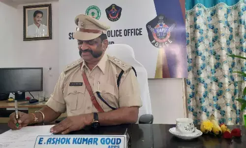 E Ashok Kumar Goud taking charge as Nuzvid DSP on Sunday