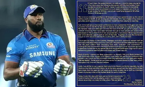 MI release Kieron Pollard after 13 long years