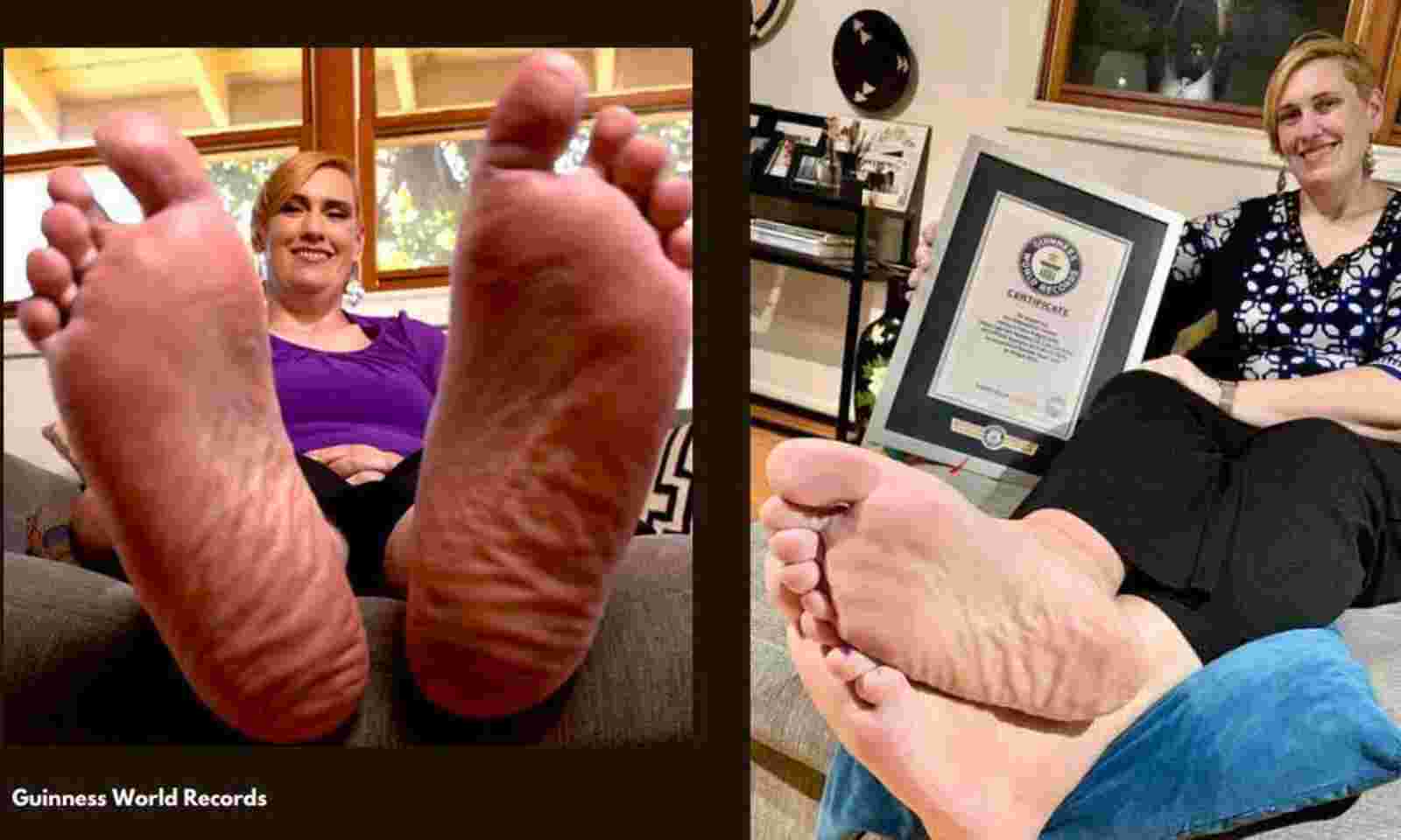 Tanya Herbert Achieved The Guinness World Record For Having The World's  Largest Feet