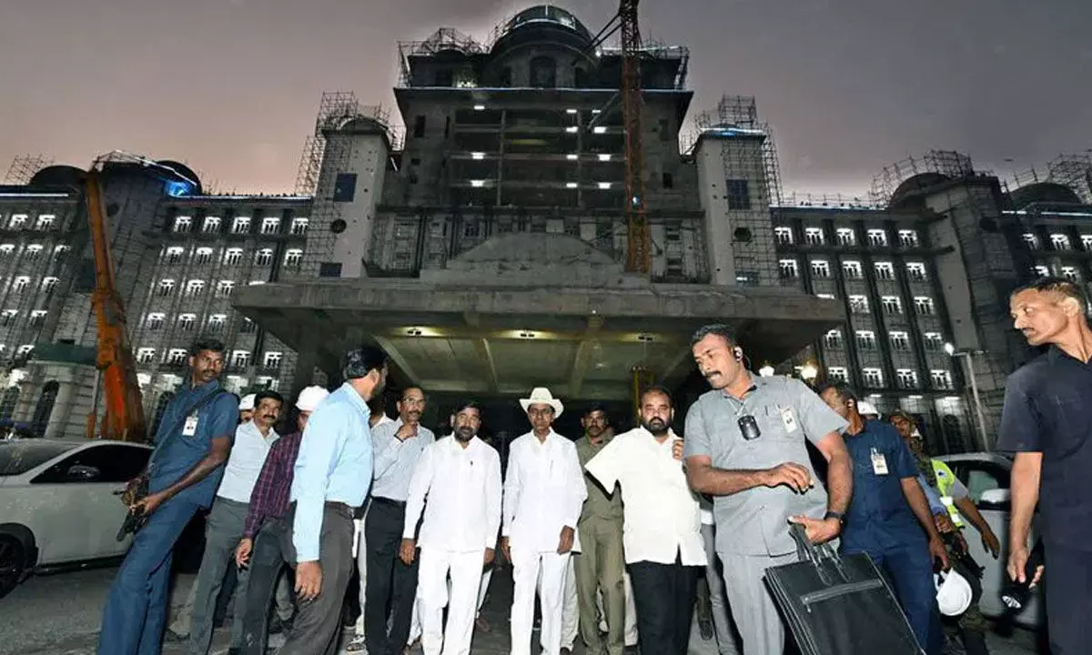 CM KCR directs officials to expedite Secretariat construction works