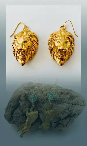 Lion Lover: Lion Earrings, cute, delicate and graceful