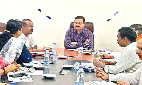 District Revenue Officer M Srinivasa Rao addressing the DIEPC meeting in Tirupati on Friday