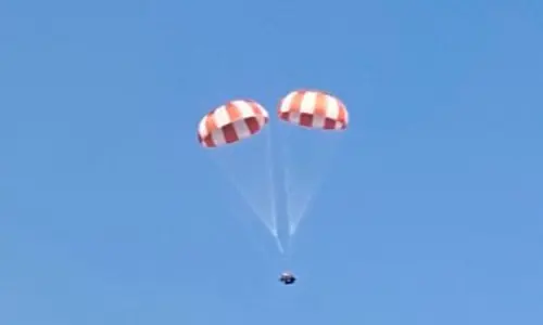 ISRO carries out parachute airdrop test of Gaganyaan programme