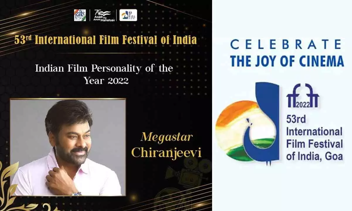 Chiranjeevi is honoured as Indian Film Personality of the year 2022 by IFFI