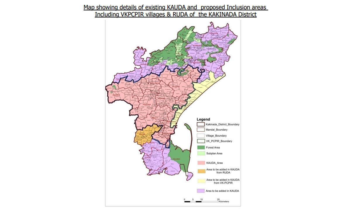 Kakinada Urban Development Authority boundaries extended