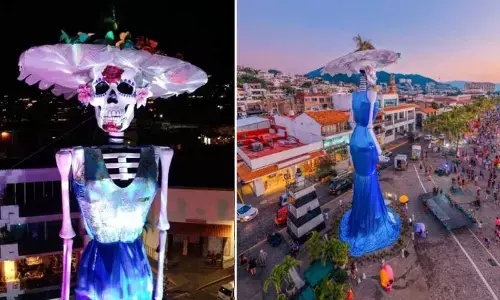 Giant Calavera Catrina In Mexico Set New Guinness World Title As Worlds Tallest Catrina