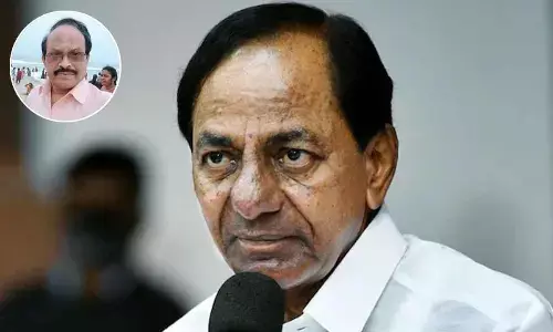 Senior journalist Ilapavuluri Murali Mohan Rao (Inset Pic); Telangana CM KCR