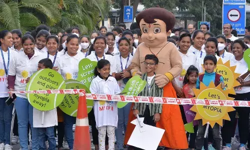 LVPEI hosts eye care awareness walk-‘Let’s Combat Myopia’!