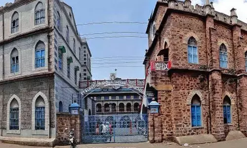 A view of St Aloysius Anglo Indian High School in Visakhapatnam