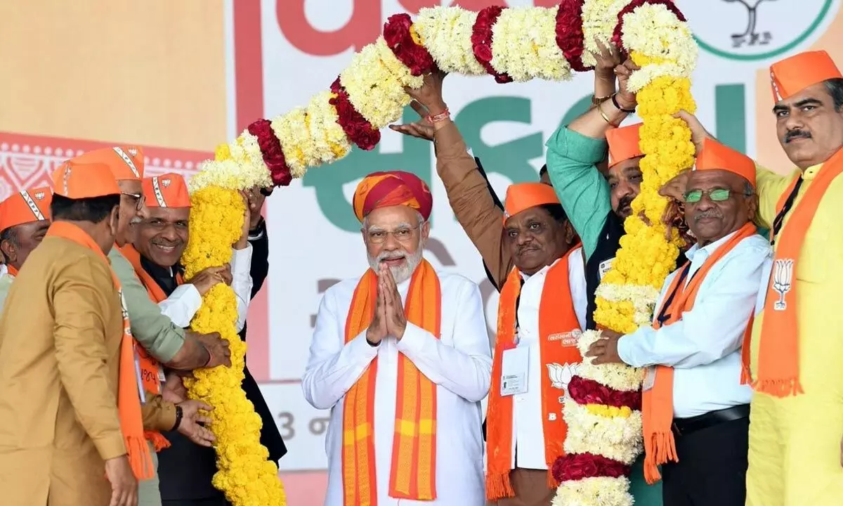 Gujarat polls: PM urges people to ensure BJPs landslide victory