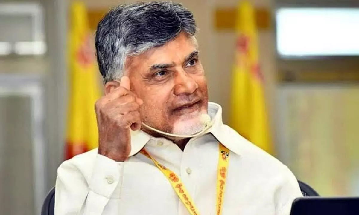 Telugu Desam Party (TDP) president and Leader of Opposition in Andhra Pradesh Assembly, N. Chandrababu Naidu