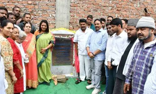 Talasani Srinivas launches construction works of Basti Dhawakhana in Banjara Hills
