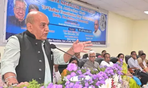 Special CS to Governor RP Sisodia speaking at a programme held on 73rd Constitution Day held at Acharya Nagarjuna University in Guntur on Friday