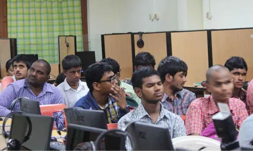 File photo of visually impaired at a training