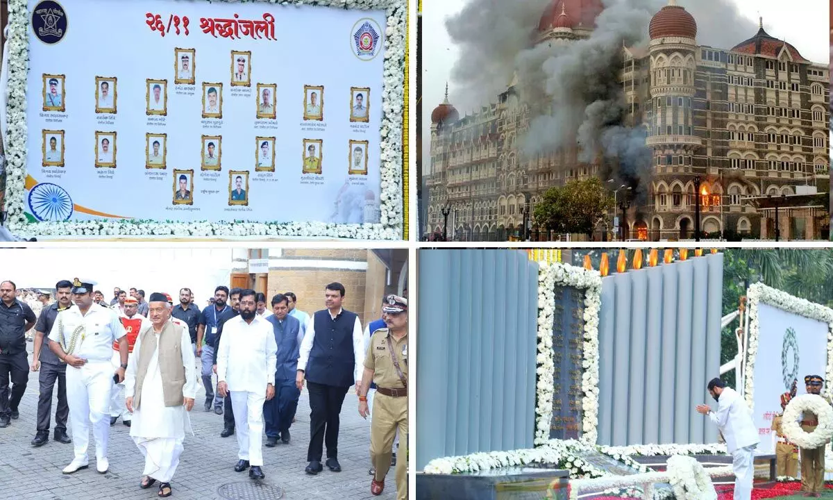 Mumbai: Tributes paid to martyrs on 14th anniversary of 26/11 terror attacks