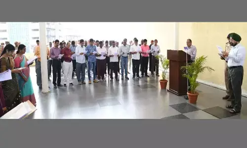Telangana secretariat employees take Constitution Day pledge