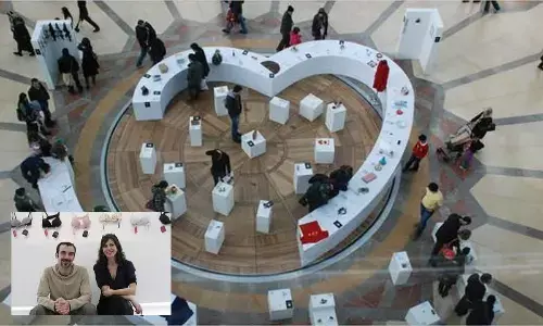 Founders of the museum Croatian artists Olinka Vistina and Drazen Grubisic (Inset Pic)