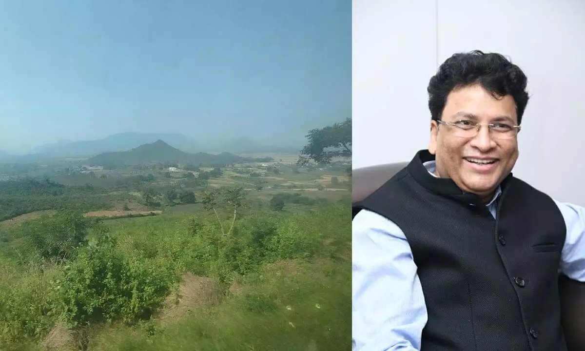 Scenic beauty of the KR line region and  Divisional Railway Manager of Waltair Anup Satpathy