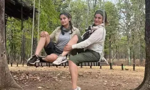 Raveena Tandon on Safari