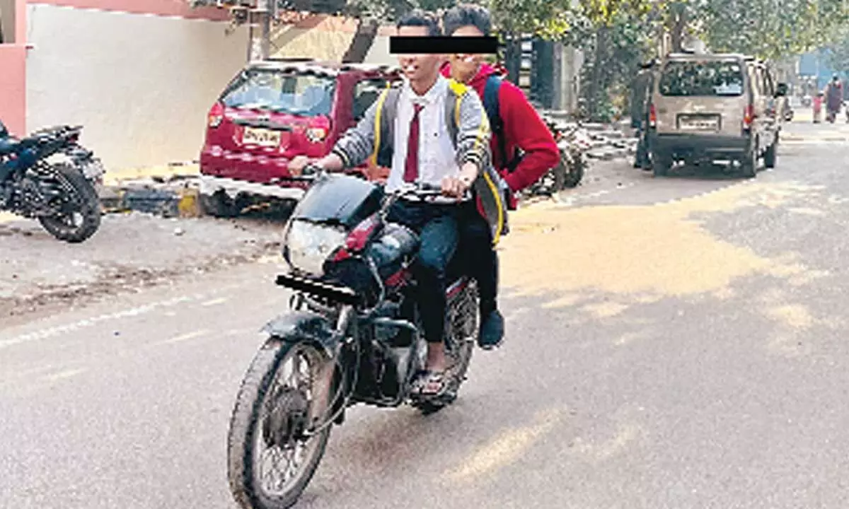 Minor riding a major traffic violation in Hyderabad