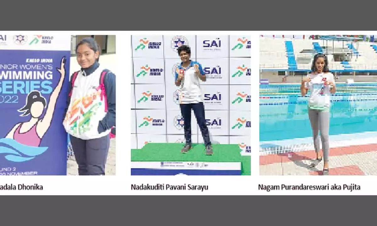 Three Yanam girls bag medals in swimming competitions