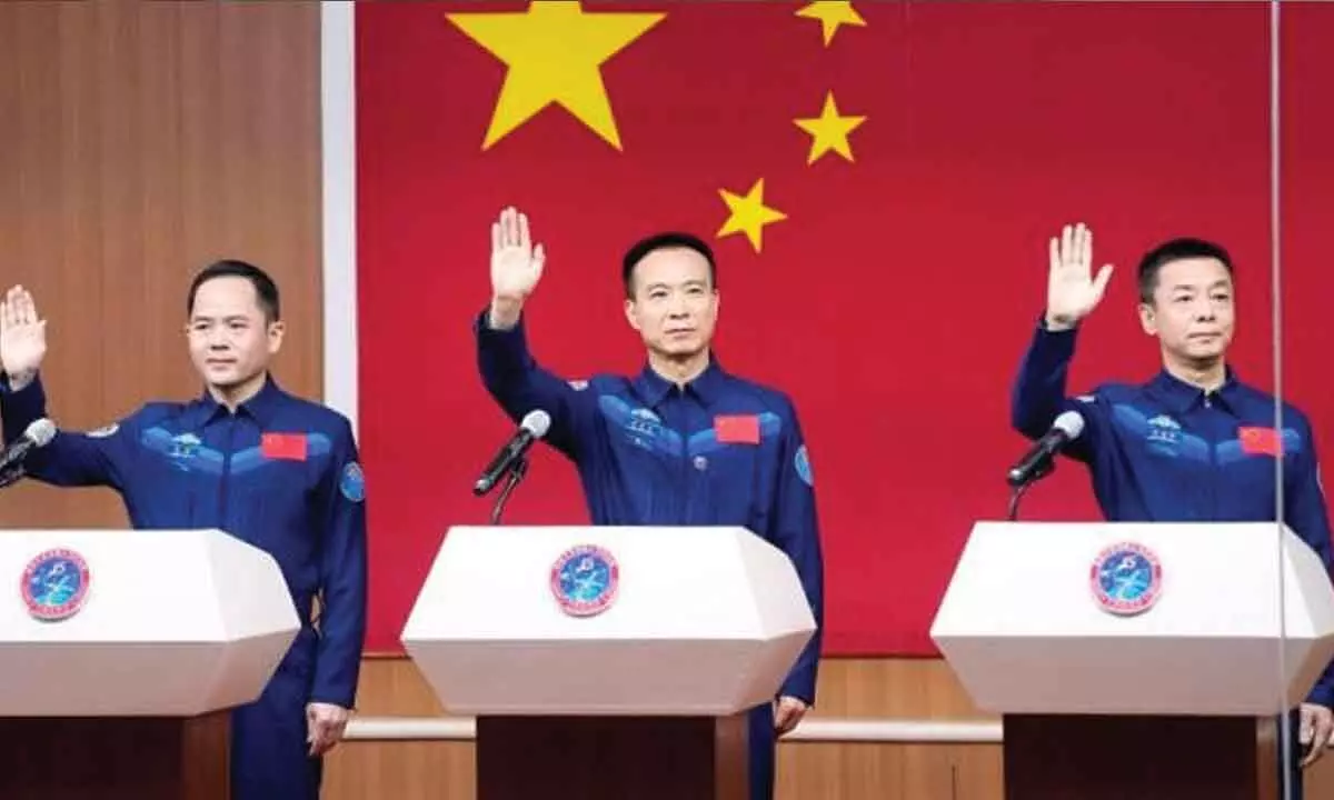 China launches 3 astronauts for its space station