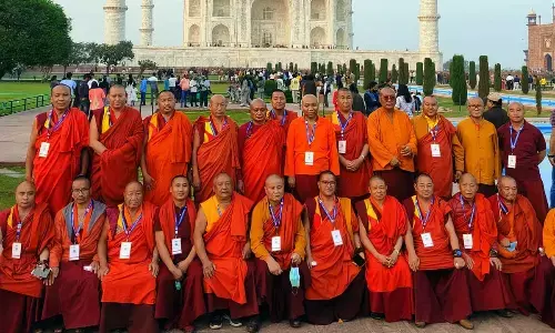 24 monks from Bhutan on cultural visit reach Delhi from Agra
