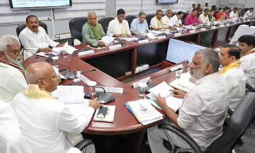 TTD Trust Board members meeting with chairman Y V Subba Reddy at Annamayya Bhavan at Tirumala on Wednesday