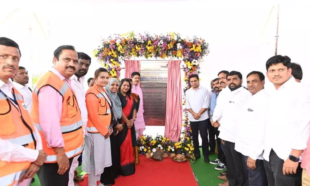 KTR inaugurates, lays stones for development works in Kukatpally