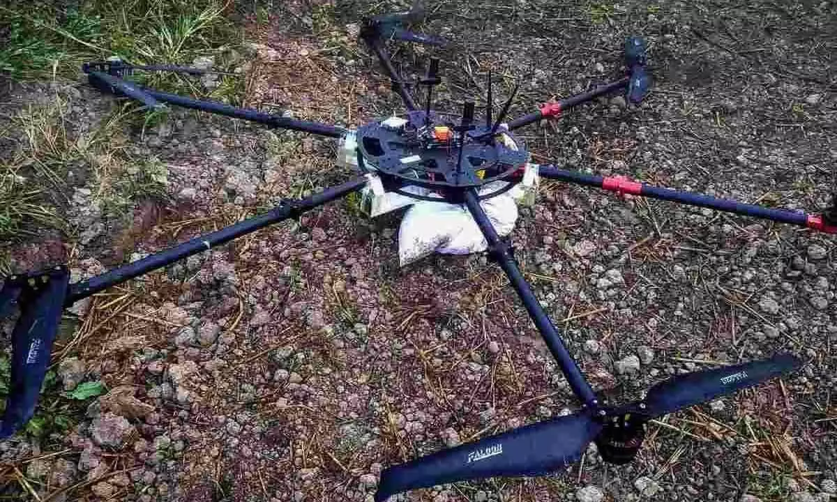 Drone with 3 kg heroin seized near border