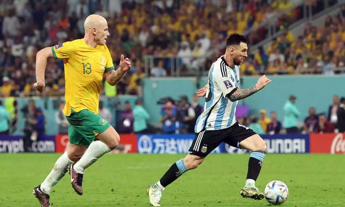 Messi scores, Argentina reaches World Cup quarters