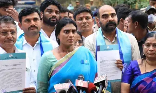 YSRTP leader Y.S. Sharmila