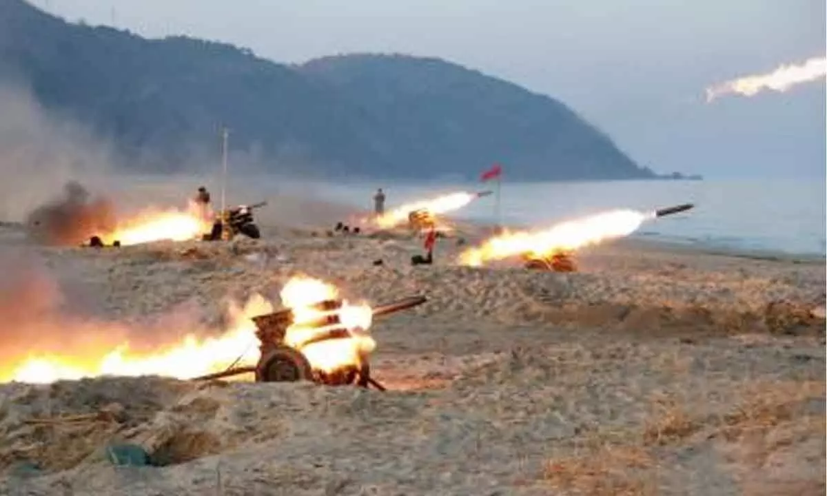 N.Korea orders artillery firing to protest live-fire drills