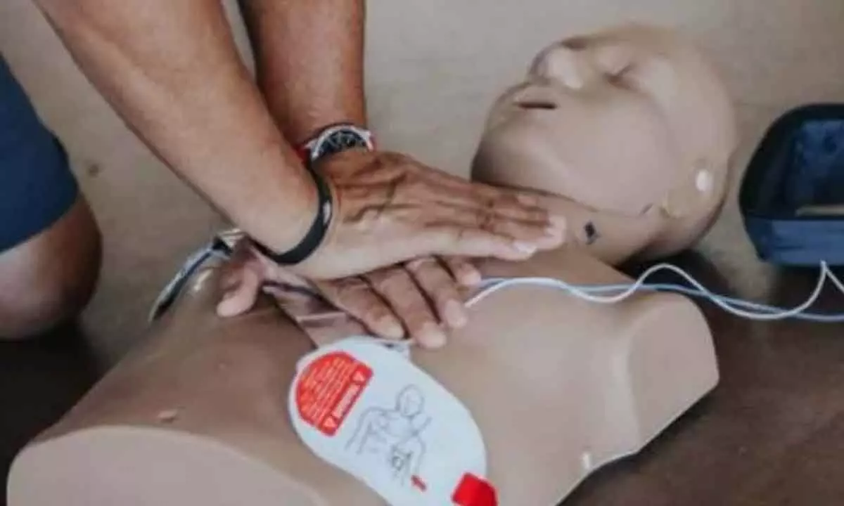 Teach CPR technique to school kids
